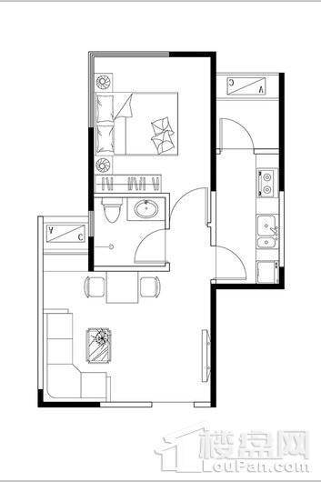 帕克公馆48.23 1室1厅1厨