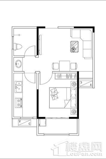 帕克公馆50.63 1室1厅1卫1厨