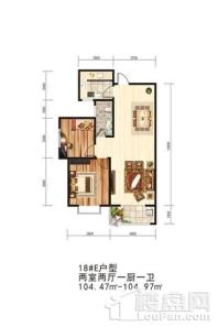 颐和名居18#104.47㎡ 2室2厅1卫1厨