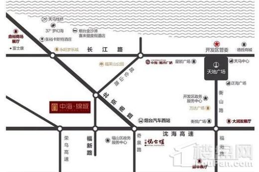 中海锦城交通图