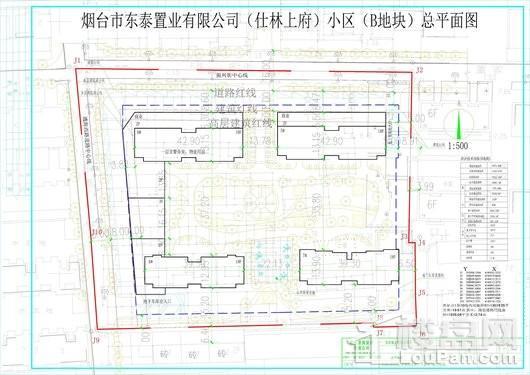 东泰仕林首府B地块总平面图