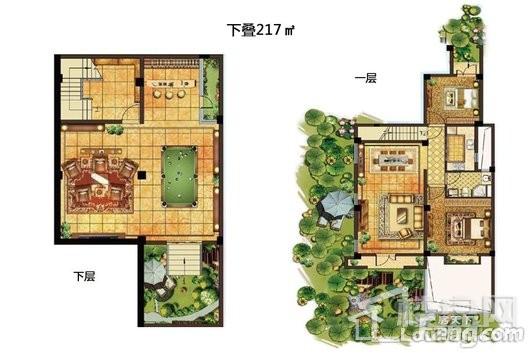 太湖香树湾花园下叠217㎡（样板房为4室2厅3卫） 4室2厅3卫1厨