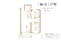 中景华庭C区D-1户型 2室2厅1卫1厨