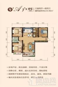 海棠湾A户型 3室2厅2卫1厨