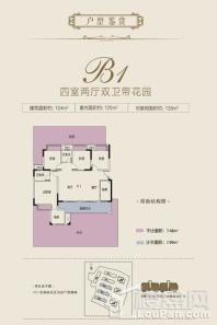 奥园誉府洋房B1户型 4室2厅2卫1厨