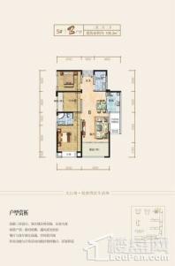 朗泰·滨江新城（已售完）5B户型 3室2厅2卫1厨