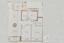 雅域·瑞日天下花园1/3座05户型约90㎡ 2室2厅2卫1厨