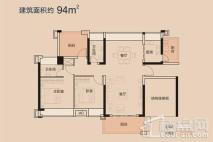 巨德竹葶梦苑94平米户型 2室2厅2卫1厨