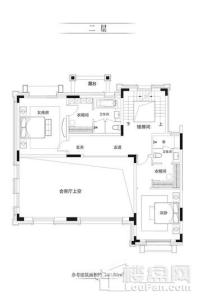 保利水韵长滩五期和墅双拼S5户型二层 5室3厅4卫1厨