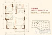 大华上海滩花园49#50#花漾满园 3室2厅1卫1厨