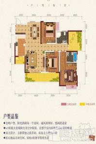 务川·世纪新城紫郡城户型5 3室2厅2卫1厨