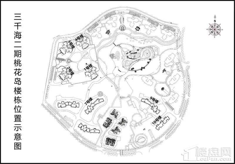 三千海二期桃花岛楼栋位置示意图
