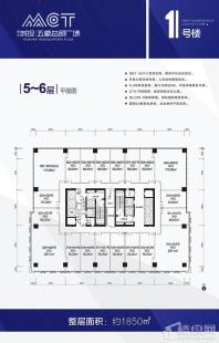 南宁城投五象总部广场5/6层平面图