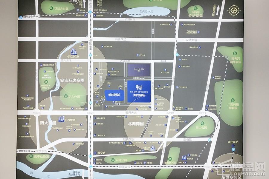 美的慧城城市展厅区位图（摄于2018-9）