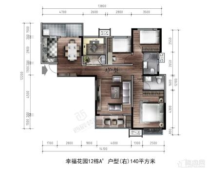 幸福花园12栋A户型