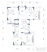 类独栋南侧二层户型