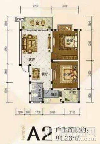 2室2厅1卫  81.26㎡