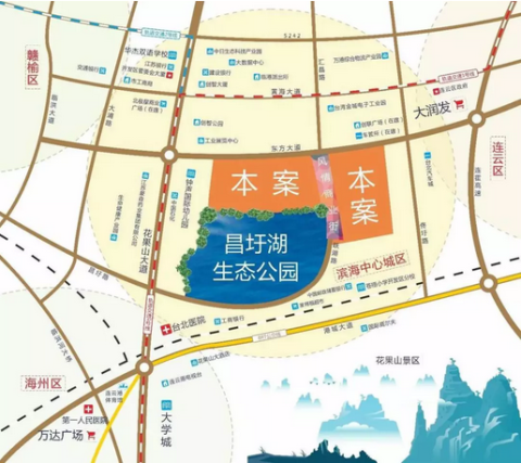 香江·悦湖春天位置图