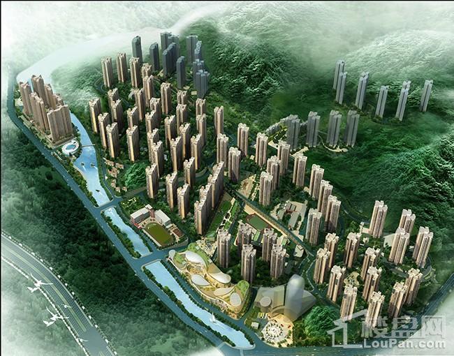 中国铁建国际城璟湾鸟瞰图