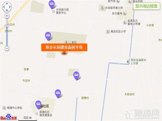 新乡长垣建业森林半岛位置图