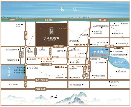 滨江凯旋城位置图