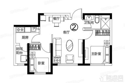 2室2厅1卫  73.64㎡