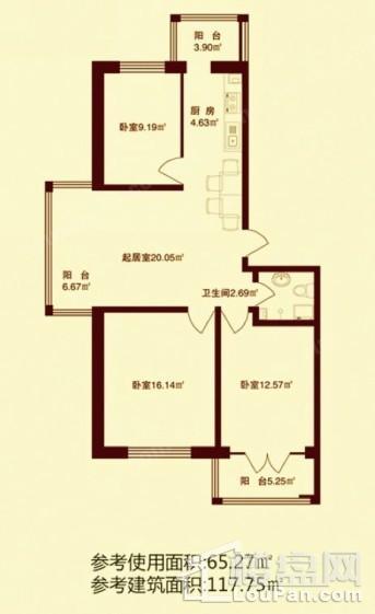 D8-2户型，建筑面积117.75，1#, 2#, 9#, 10#, 11#, 12#, 15#, 16#, 18#, 19#