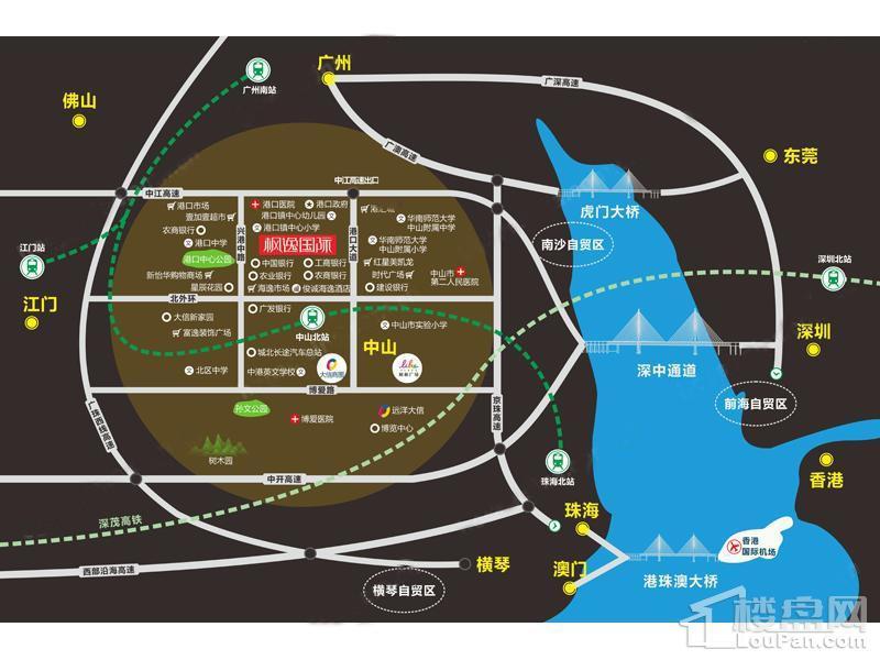 枫逸国际区位交通图