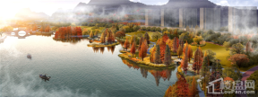 绿地东盟国际城·湖山的院子景观效果图