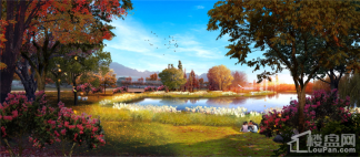 绿地东盟国际城·湖山的院子景观效果图