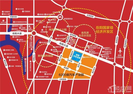 岳阳汽车世界·岳阳汽配批发市场位置图