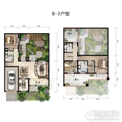 一方五合院B-3户型合院南入中间户