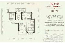 永宏万家里B2户型 3室2厅2卫1厨