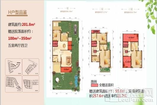 荣盛·温泉养生谷H户型 5室2厅4卫1厨