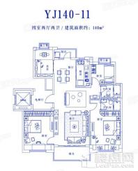 碧桂园·山河城yj140户型 4室2厅2卫1厨