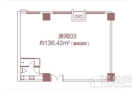 中业星荟136.42平米户型 1室1卫