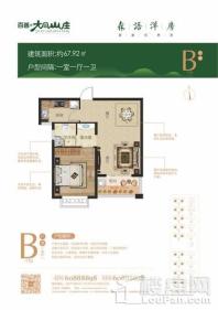 百善大同养老山庄B户型 1室1厅1卫1厨