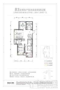 融创江南悦B3 3室1厅1卫1厨