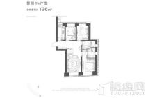 万科鑫苑SkyPark雲璞雲顶Ca户型 3室2厅2卫1厨