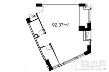 锦荣UI公寓平层/Loft建面约92.37平米 1室1厅1卫1厨