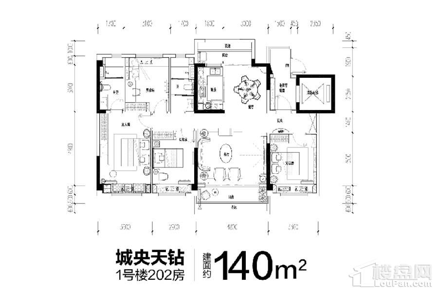 4室2厅2卫  140.00㎡