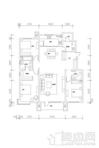 万科惠斯勒小镇四期160平米户型图 3室2厅2卫1厨