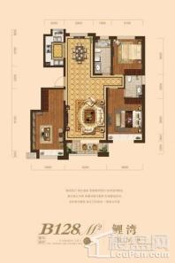 天茂湖峯璟小镇B128平米户型图 3室2厅2卫1厨