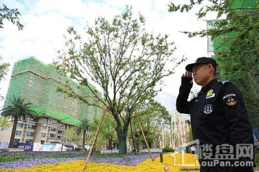 恒大檀溪郡临街高层施工近景