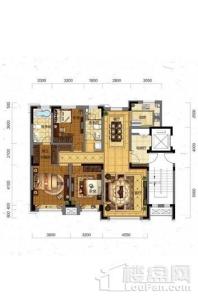 保利堂悦143平米洋房户型图 3室2厅2卫1厨