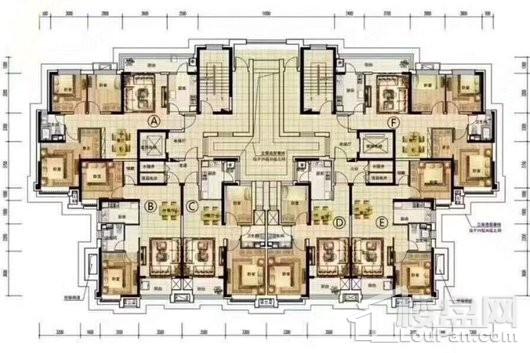 恒大名都三期14#户型图 2室2厅1卫1厨