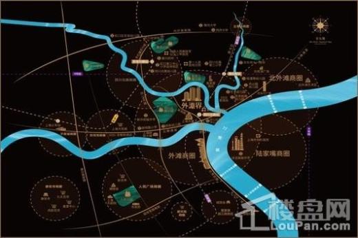 珠江铂世外滩界交通图