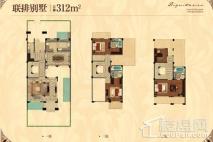 外冈壹号联排312平户型 4室2厅4卫2厨