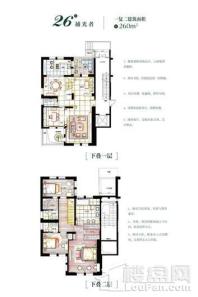 大宁揽翠艺墅260平下叠 4室2厅4卫1厨