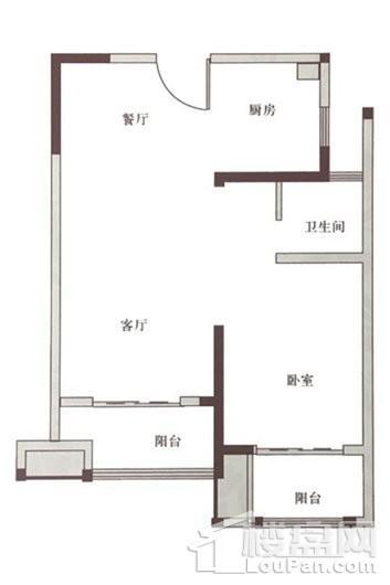 嘉善东鼎名人府邸二期06室66.57㎡1-2-1-1 1室2厅1卫1厨